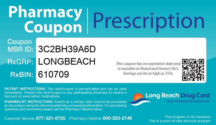 Long Beach Drug Card - Free Prescription Drug Coupon Card